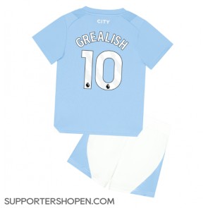 Manchester City Jack Grealish #10 Hemmatröja Barn 2023-24 Kortärmad (+ korta byxor)